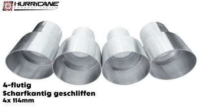 Hurricane 3,5" Abgasanlage für Golf 8,5 R FL 333PS